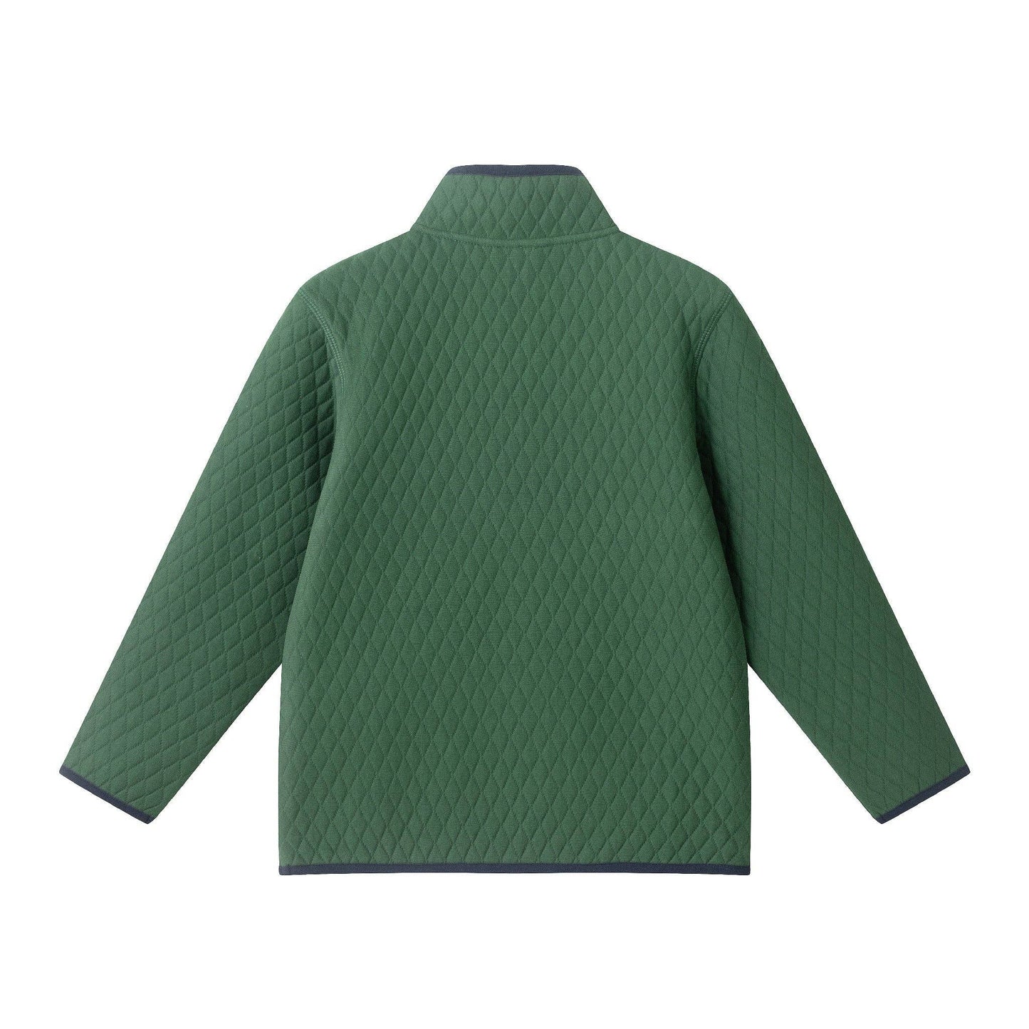 Kids Diamond Quilted Quarter-Zip Pullover | Green