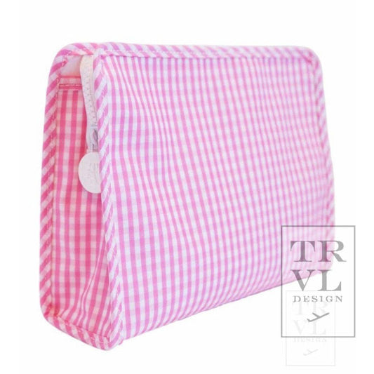 Roadie Large - Gingham Pink
