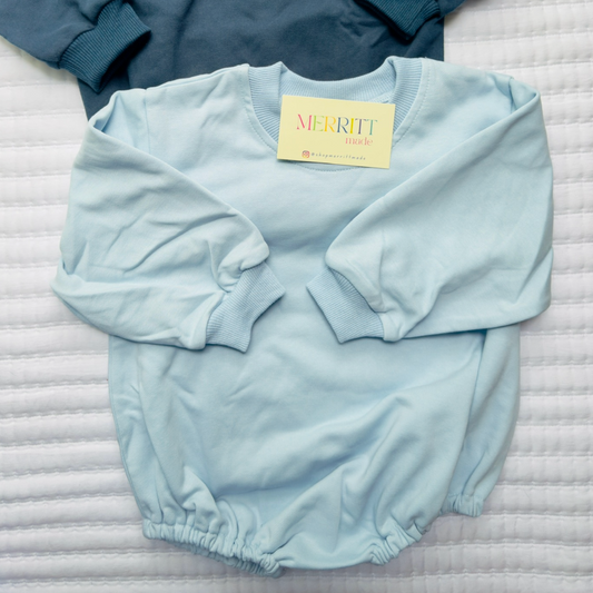 Custom Sweatshirt Bubble Romper