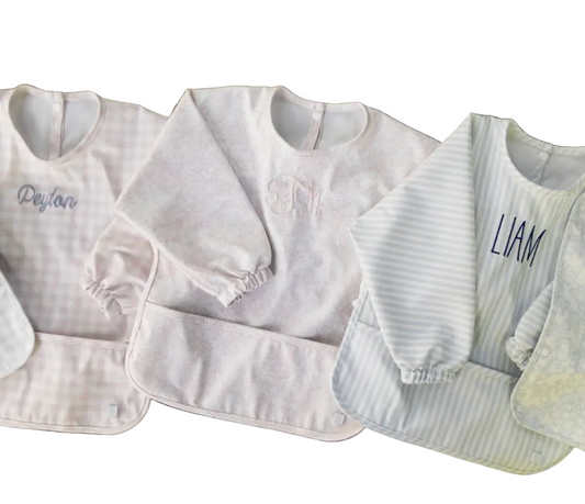 TRVL Perfect Smock - Pink Bunny Toile (6-24m)