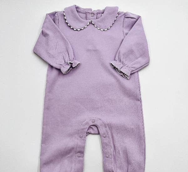 Romper - Scalloped Collared LS