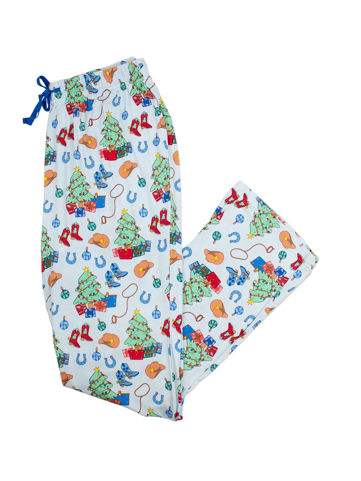 ADULT Matching Blue Yeehaw Bamboo Pajama Pants