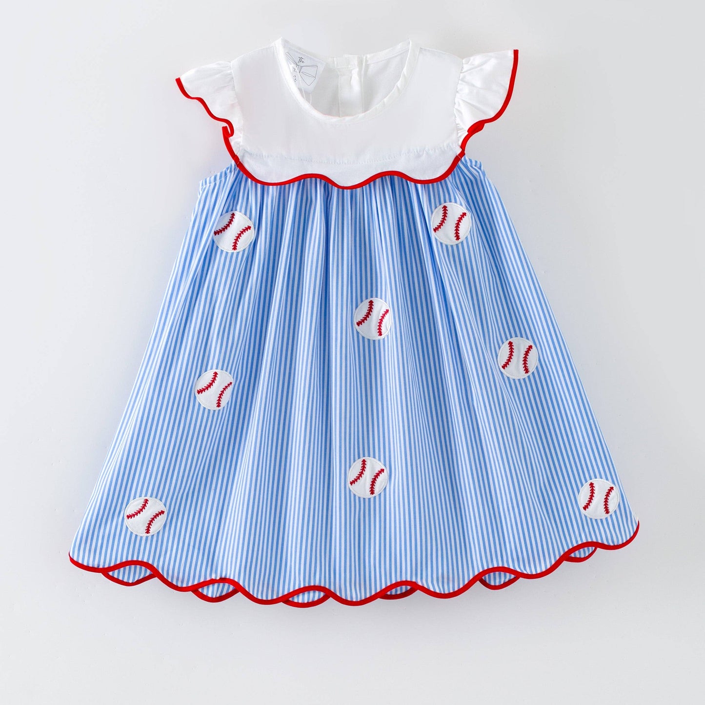 Baseballs & Stripes Collared Dress