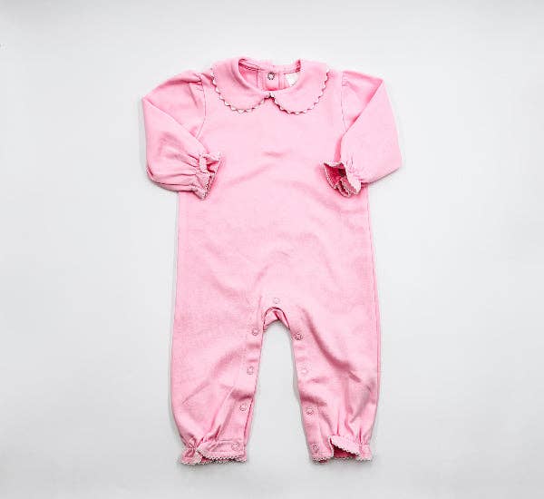 Romper - Scalloped Collared LS