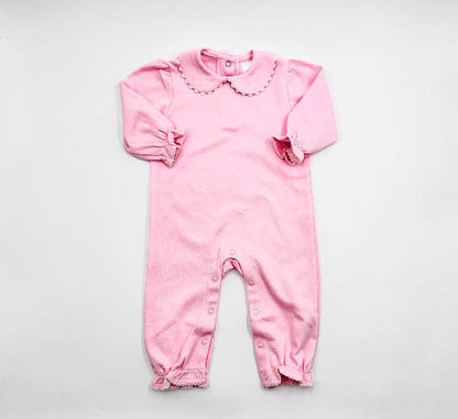 Romper - Scalloped Collared LS