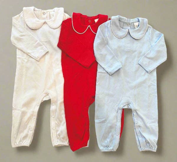 Romper - Piping Collared LS