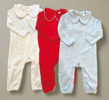 Romper - Piping Collared LS