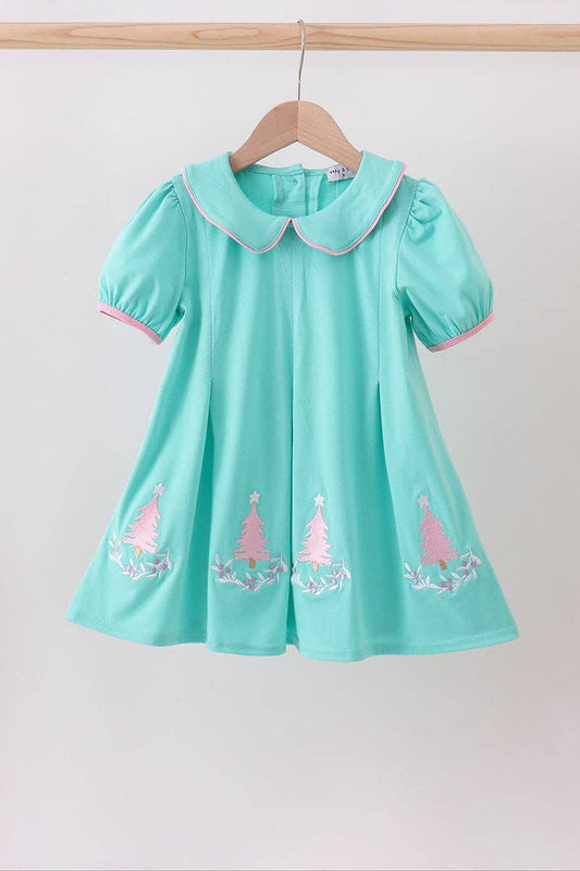 O Christmas Tree Pleated Dress