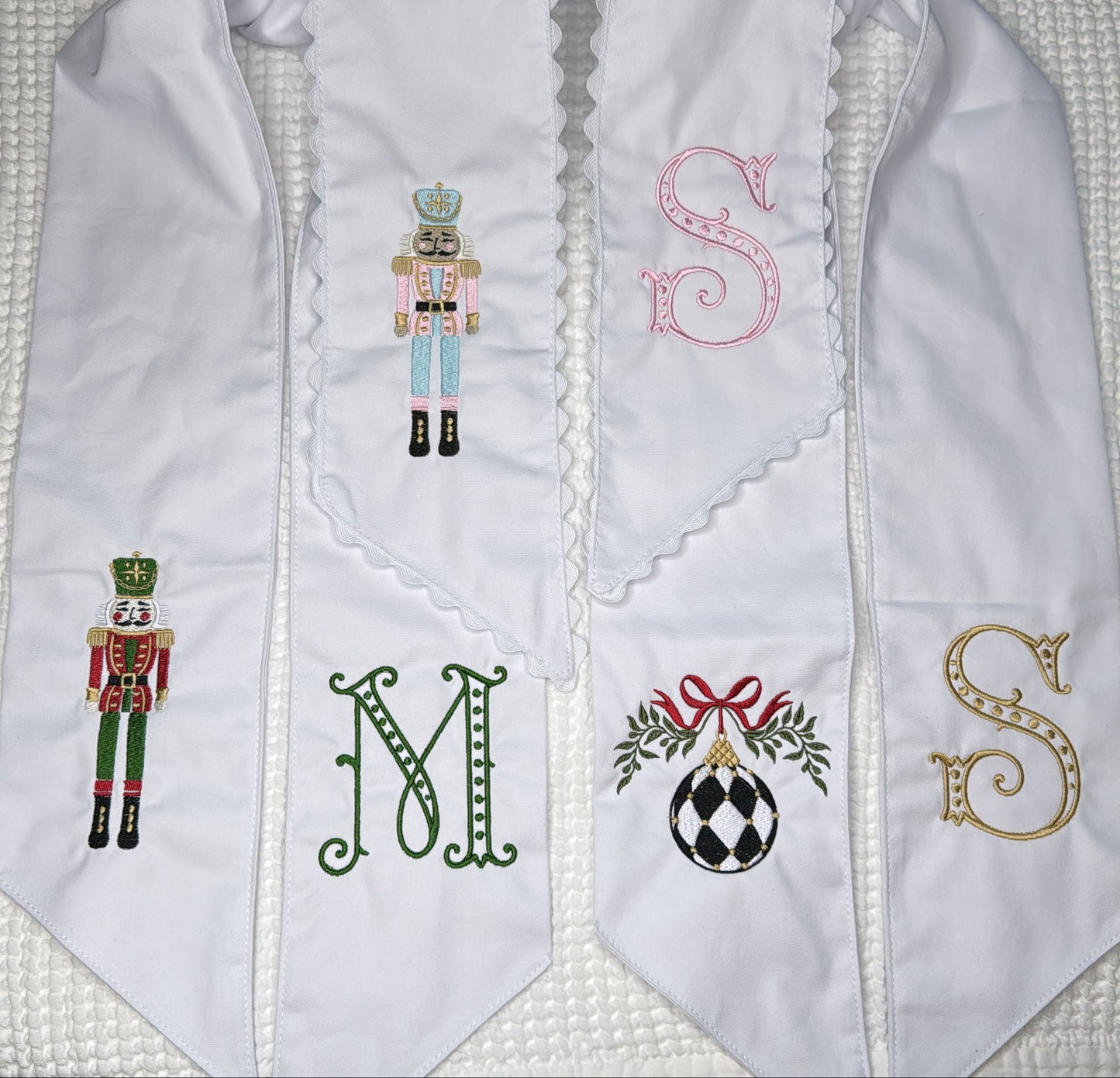 Wreath Sash - White 64"