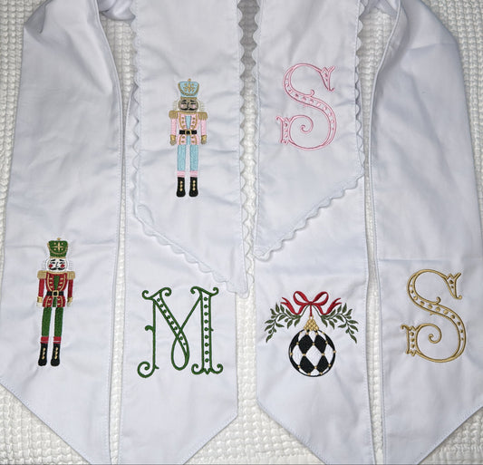 Wreath Sash - White 64"