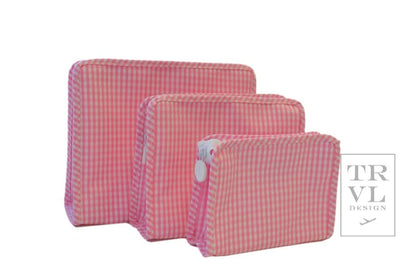 Roadie Large - Gingham Pink