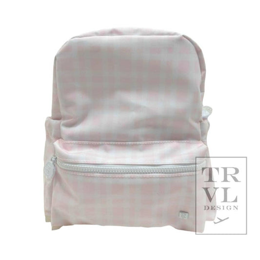 Mini Backer - Pimlico Plaid Pink Backpack