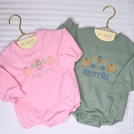 Custom Sweatshirt Bubble Romper