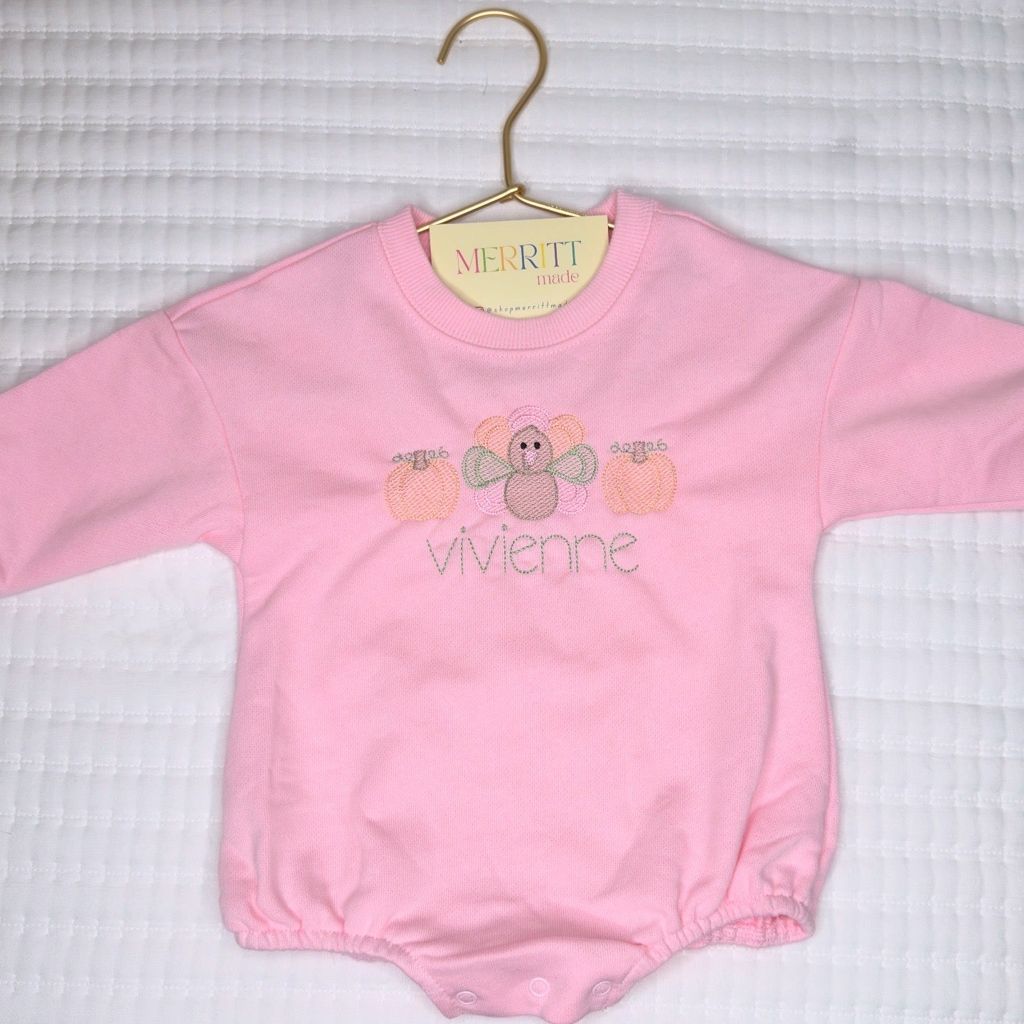 Custom Sweatshirt Bubble Romper