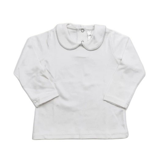 Boys Long Sleeve Piping Collared Shirt