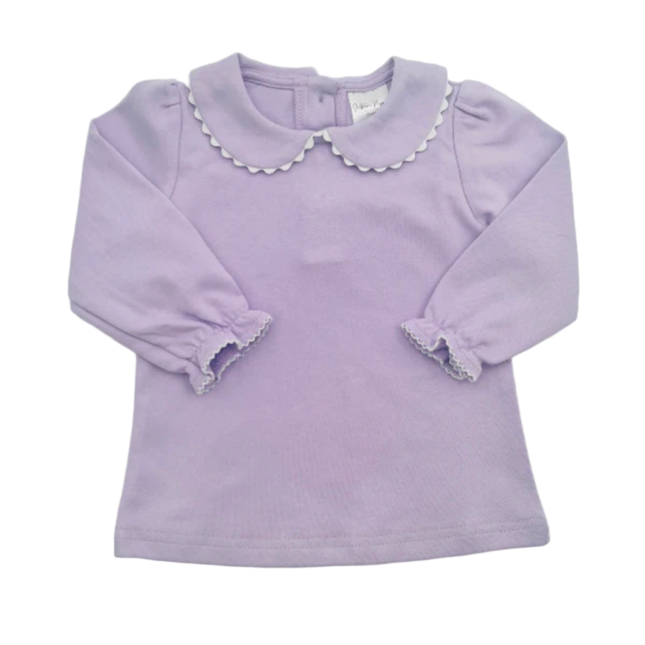 Girls Long Sleeve Scalloped Collared Shirt