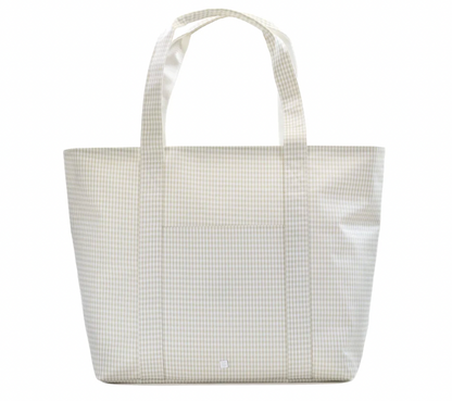 TRVL JUMBO TOTE - X-Large Tote GINGHAM PEARL GREY