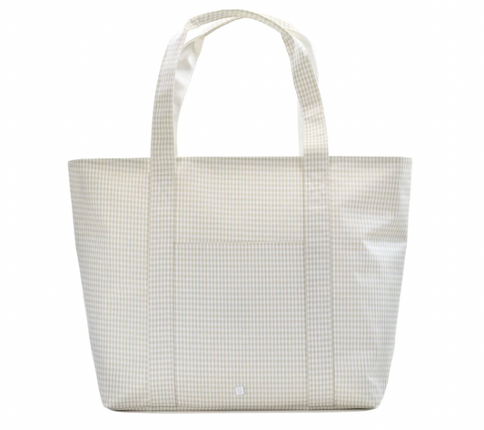 TRVL JUMBO TOTE - X-Large Tote GINGHAM PEARL GREY