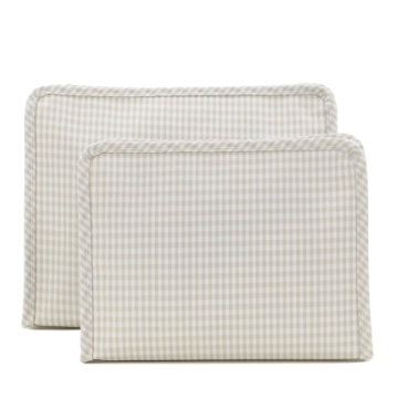 Large Roadie - Gingham Pearl Grey