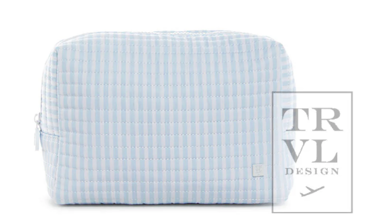 QUILTED EVERYDAY BAG - PIMLICO STRIPE BLUE
