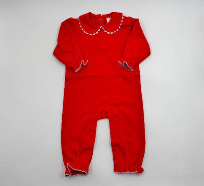Romper - Scalloped Collared LS