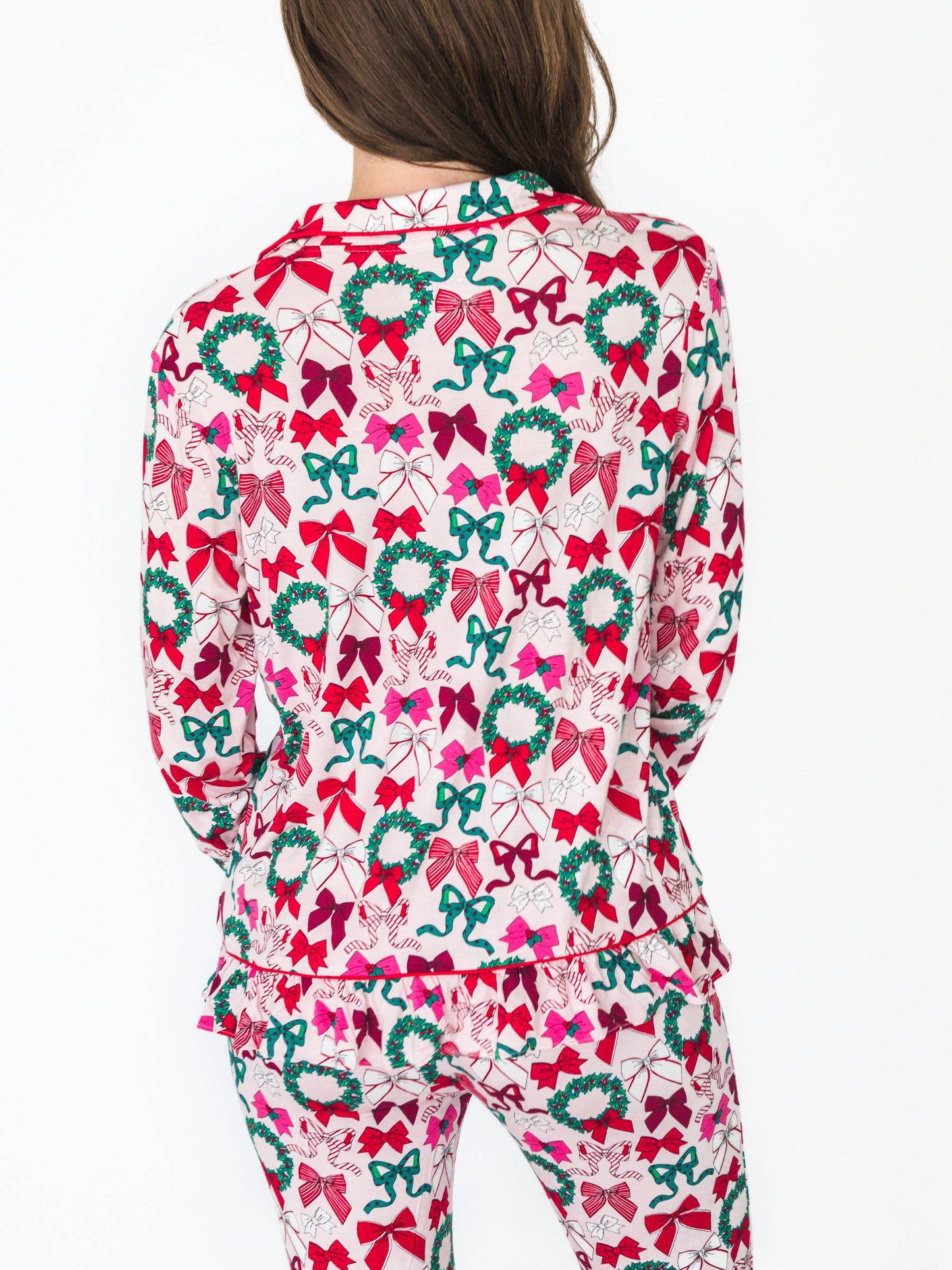 Women's Bamboo Holly Bows Pajama Set - Family Matching