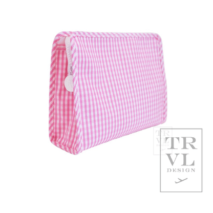 Roadie Large - Gingham Pink