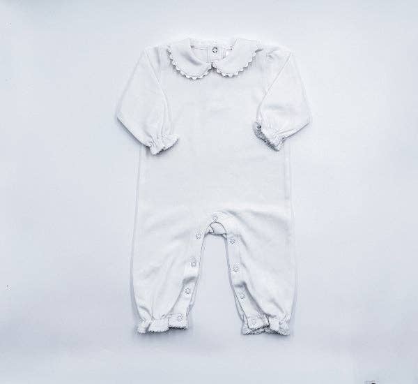 Romper - Scalloped Collared LS