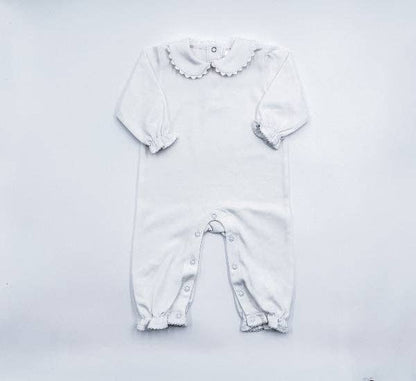 Romper - Scalloped Collared LS