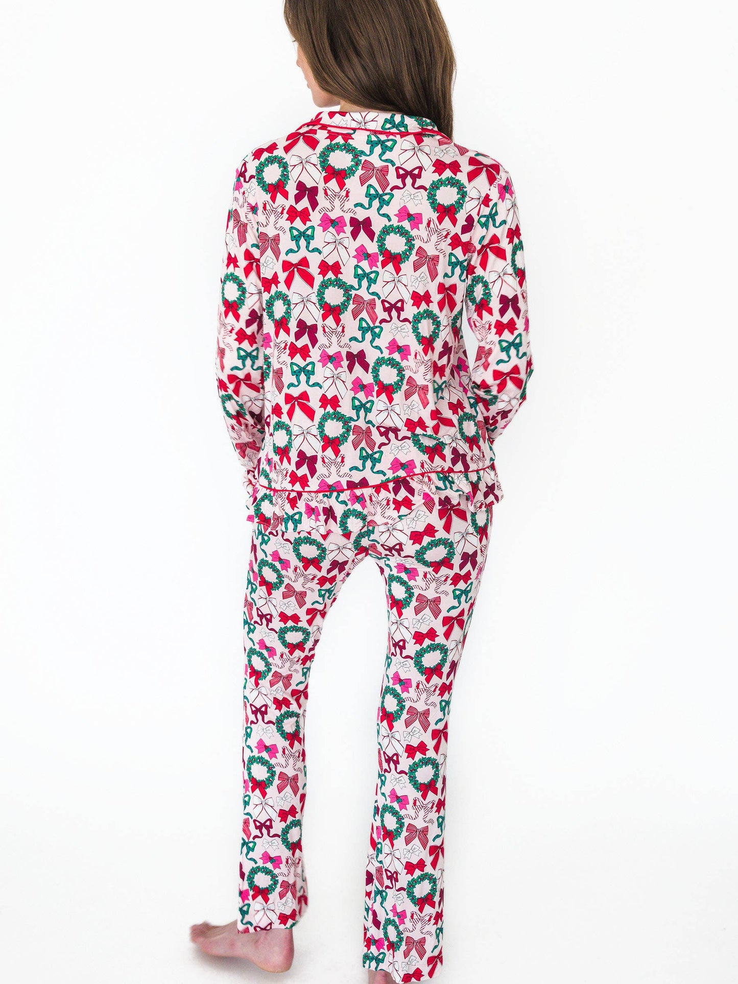 Women's Bamboo Holly Bows Pajama Set - Family Matching
