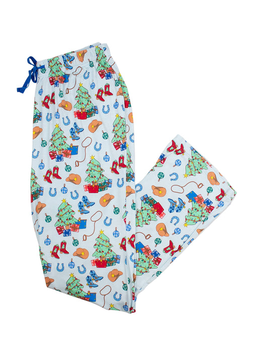 ADULT Matching Blue Yeehaw Bamboo Pajama Pants